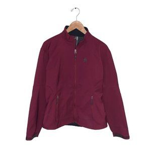 Nike ACG Soft Shell Maroon Jacket Fleece Lined Full Zip Women’s Size Medium